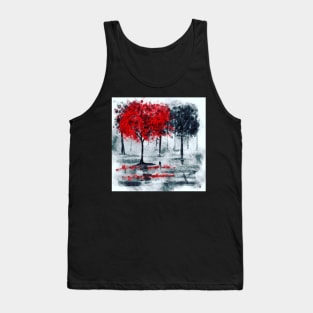 Red Rain Tank Top